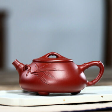 Yixing Zisha Teapot [Bamboo Jingzhou Shi Piao] (Dahongpao – 200ml)