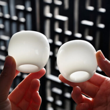 Ice Jade White Porcelain Small Tea Cup 45-50ml
