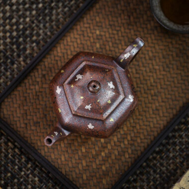 Full Handmade Yixing Zisha Teapot [Liufang Gong Deng] (Firewood Fired Duan Ni – 150ml)