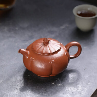 Full Handmade Yixing Zisha Teapot [Jinxiu Xishi] (Zhu Sha Zhu Ni – 150ml)