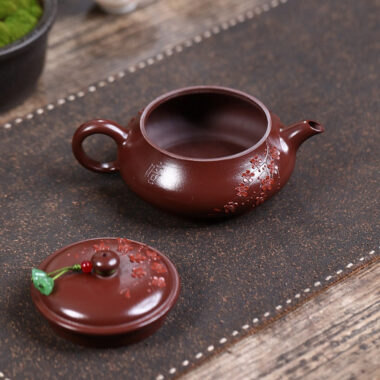 Yixing Zisha Teapot [Plum Blossom Ming Lu] (Zi Zhu Ni – 210ml)