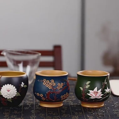 Full Handmade Yixing Zisha Master Tea Cup Gift Set [Ningxiang]