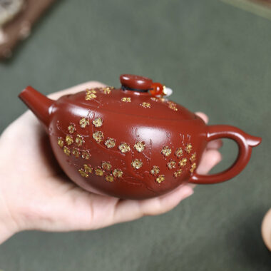 Yixing Zisha Teapot [Plum Blossom Wanyu] (Dahongpao – 220ml)