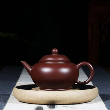 Yixing Zisha Teapot [Shui Ping Pot] (Zi Zhu Ni – 210ml)