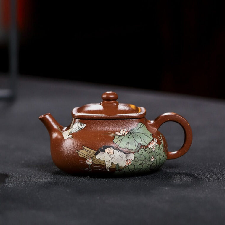Full Handmade Yixing Zisha Teapot [Shui Meiren] (Hong Jiang Po Ni – 190ml)