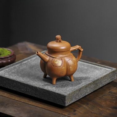 Full Handmade Yixing Zisha Teapot [Shenzhou Fuding] (Jin Jiang Po Ni – 320ml)