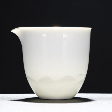 Mutton Fat Ice Jade White Porcelain Tea Gift Set [Mountain]