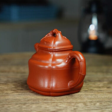Full Handmade Yixing Zisha Teapot [Bamboo Pot] (Zhu Ni – 150ml)