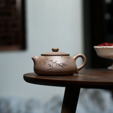 Yixing Zisha Teapot [Bamboo Shi Piao] (Qinghui Duan Ni – 200ml)