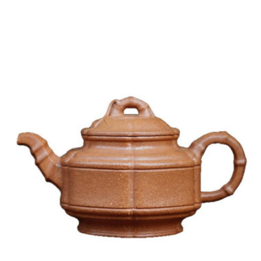 Full Handmade Yixing Zisha Teapot [Liufang Zhu Gu Pot] (Jiang Po Ni – 190ml)