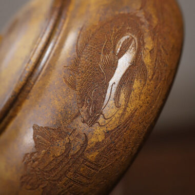 Yixing Zisha Teapot [Han Jiang] (Huangjin Duan Firewood Fired – 180ml)