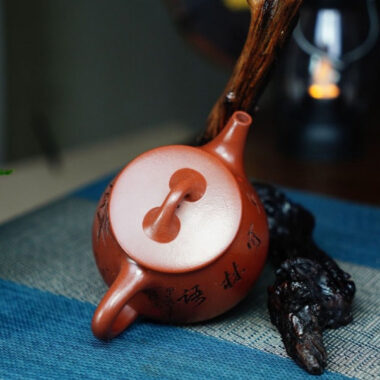 Full Handmade Yixing Zisha Teapot [Gao Shi Piao Pot] (Zhu Ni – 180ml)
