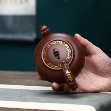 Full Handmade Yixing Zisha Teapot [Dragon Pot] (Di Cao Qing – 300ml)