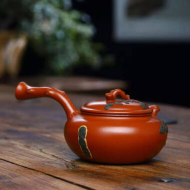 Full Handmade Yixing Zisha Teapot [Pine Needle Tang Yu Pot] (Zhu Ni – 280ml)