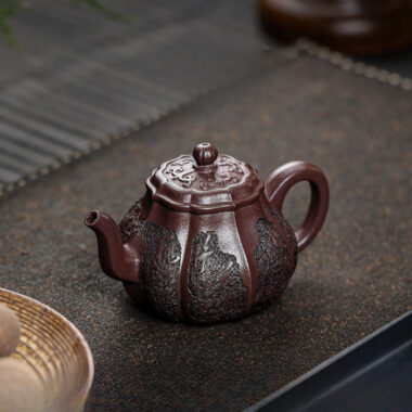Full Handmade Yixing Zisha Teapot [Hua Ruyi] (Zi Ni – 160ml)