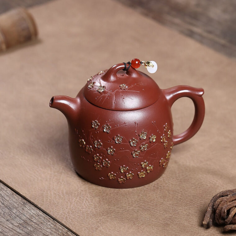 Yixing Zisha Teapot [Plum Blossom Qin Quan] (Dahongpao – 280ml)
