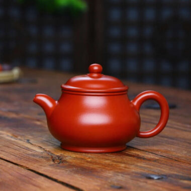 Full Handmade Yixing Zisha Teapot [Gao Pan Pot] (Dahongpao – 220ml)