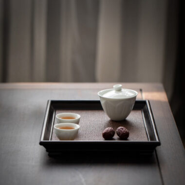 Sandalwood Bamboo Rattan Tea Tray