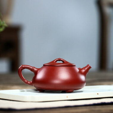Yixing Zisha Teapot [Bamboo Jingzhou Shi Piao] (Dahongpao – 200ml)
