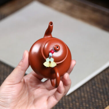 Yixing Zisha Teapot [Mini Si Ting] (Wrinkled Skin Zhu Ni – 100ml)