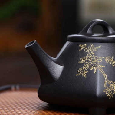 Full Handmade Yixing Zisha Teapot [Liufang Shi Piao Pot] (Shi Huang – 280ml)