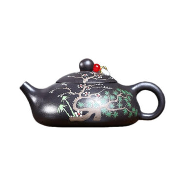 Yixing Zisha Teapot [Song Feng Shui Yue] (Hei Jinsha – 230ml)