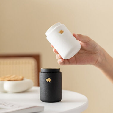 Ceramic Tea Jar | Tea Caddy | Mini Travel Tea Caddy [Somersault Cloud] 90ml