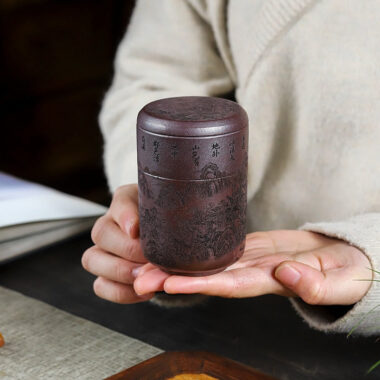 Master Handmade Yixing Zisha Travel Tea Cup [Xian Ju] (Zi Ni – 150ml)