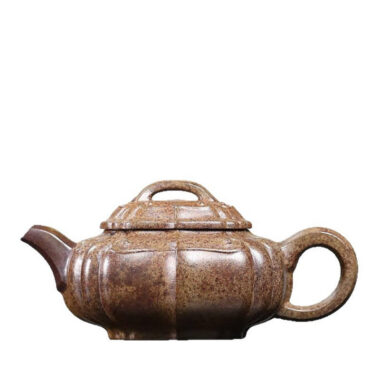 Full Handmade Yixing Zisha Teapot [Jinnang Ruyi Pot] (Di Cao Qing Firewood Fired – 180ml)