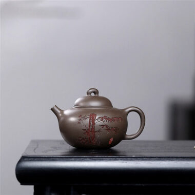 Yixing Zisha Teapot [Green Bamboo] (Qinghui Duan – 180ml)
