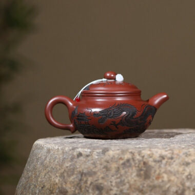 Yixing Zisha Teapot [Dragon Fanggu] (Long Xue Sha – 340ml)