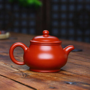 Full Handmade Yixing Zisha Teapot [Gao Pan Pot] (Dahongpao – 220ml)