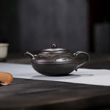 Full Handmade Yixing Zisha Teapot [Yu Yuan] (Tian Qing Ni – 180ml)