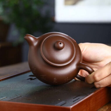 Full Handmade Yixing Zisha Teapot [Lotus Seed Pot] (Zi Ni – 290ml)