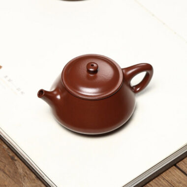 Full Handmade Yixing Zisha Teapot [Gao Piao Pot] (Zi Zhu Ni – 160ml)