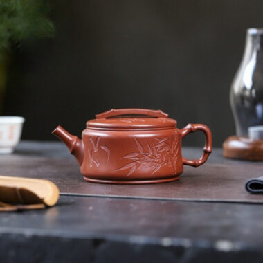 Full Handmade Yixing Zisha Teapot [Bamboo Hanwa] (Hong Pi Long – 320ml)