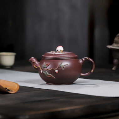 Full Handmade Yixing Zisha Teapot [Lucky & Healthy] (Zi Ni – 260ml)