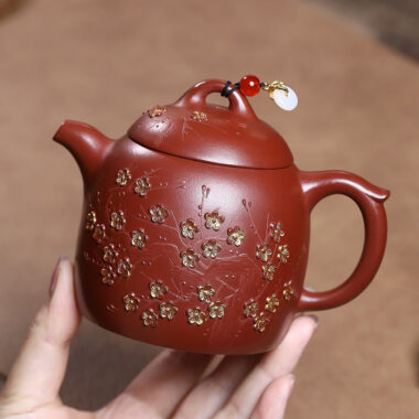 Yixing Zisha Teapot [Plum Blossom Qin Quan] (Dahongpao – 280ml)