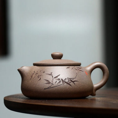 Yixing Zisha Teapot [Bamboo Shi Piao] (Qinghui Duan Ni – 200ml)