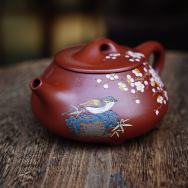Full Handmade Yixing Zisha Teapot [Jingzhou Shi Piao Pot] (Dahongpao – 280ml)