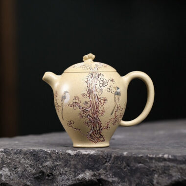 Full Handmade Yixing Zisha Teapot [Ta Xue Xun Mei] (Bensan Lu Ni – 150ml)