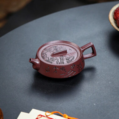 Full Handmade Yixing Zisha Teapot [Smooth & Fine] (Zi Ni – 130ml)