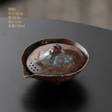 Kiln Change Firewood Firing [Yan Kuang] Hand-Grab Pot / Tea Tray Set