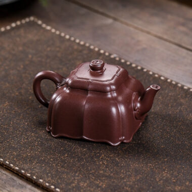 Full Handmade Yixing Zisha Teapot [Feiling] (Zi Ni – 180ml)