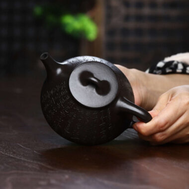 Full Handmade Yixing Zisha Teapot [Ziye Shi Piao Pot] (Shi Huang – 280ml)