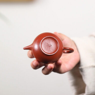 Yixing Zisha Teapot [Mini Shui Ping] (Wrinkled Skin Zhu Ni – 95ml)