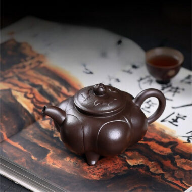 Full Handmade Yixing Zisha Teapot [Sanzu Ruyi] (Baoshan Zi Ni – 300ml)