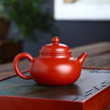 Full Handmade Yixing Zisha Teapot [Rong Tian Pot] (Dahongpao – 200ml)