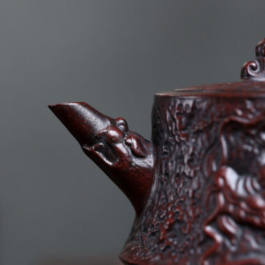 Yixing Zisha Teapot [Dragon Zhu Chu] (Tie Xie Hong Sha – 350ml)