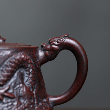 Yixing Zisha Teapot [Dragon Zhu Chu] (Tie Xie Hong Sha – 350ml)